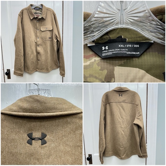 NWOT Under Armour Buckshot cold gear fleece lined‎ sweatshirt jacket men's xxl
